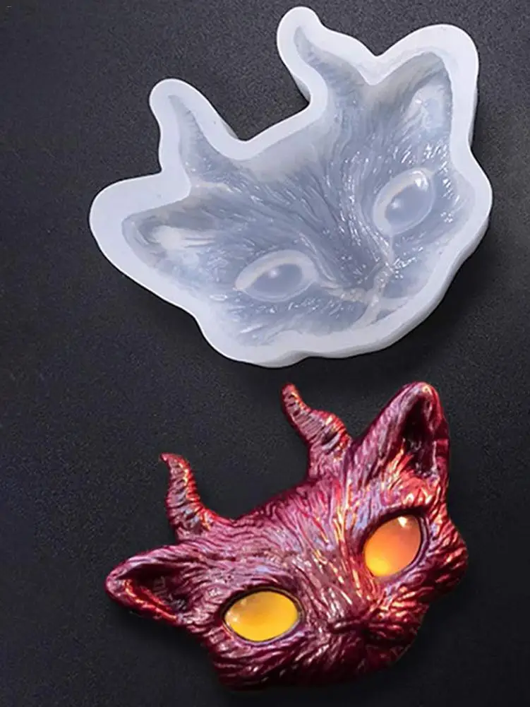 Silicone Mold Three Eyes Cat Head Crystal Epoxy Mold DIY Tools For Jewelry Cake Making DIY Special Gift High Quality New