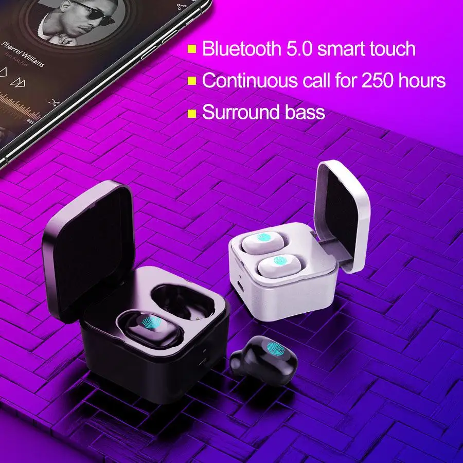 HobbyLane TWS мин Bluetooth 5,0 наушники беспроводные наушники спортивные музыкальные сенсорные наушники с микрофоном и зарядным устройством d25