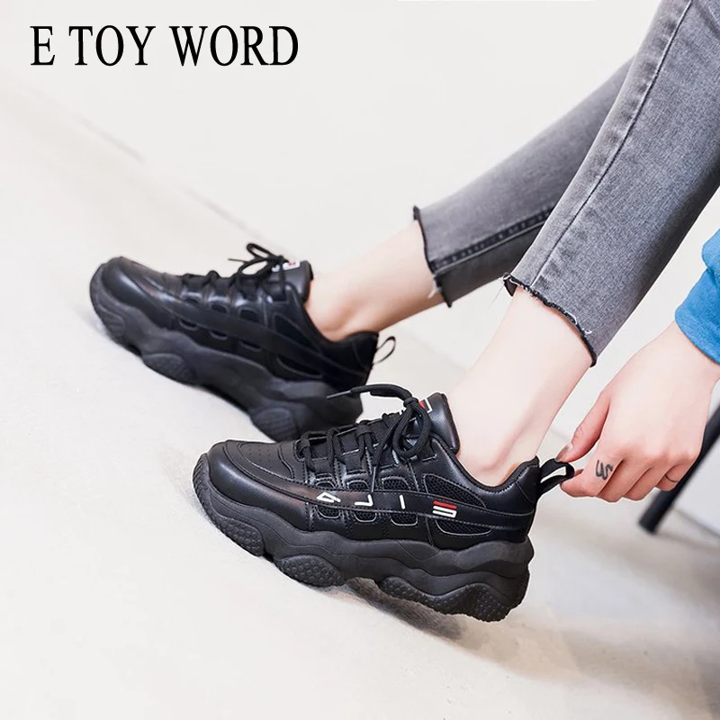 

E TOY WORD Daddy Shoes Women Fashion 2020 Autumn New Vulcanized shoes women thick-soled casual Women's Sneakers Basket Femme