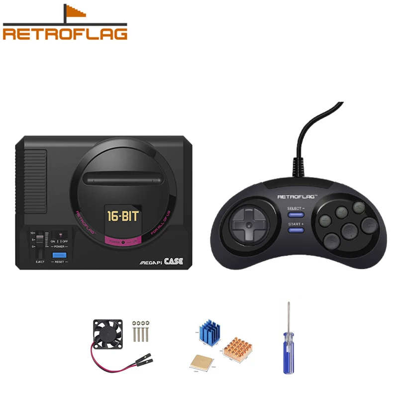 Чехол Retroflag MEGAPi для Raspberry Pi 3 B + (B Plus) 2 и классический Проводной USB контроллер