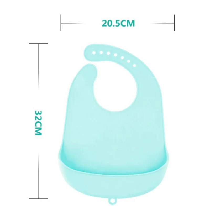 Baby Bibs Non-toxic Silicone Fashion Cute Solid Adjustable Portable Waterproof Saliva Towel Accessories Bib