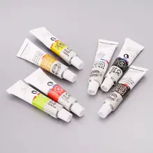 12 цветов гуашь краски тубы набор 6 мл Рисование краски ing пигмент краски с принадлежности художественные Кисти