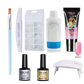 

Beateal Jelly Poly Gel Kit With Uv Nail Lamp Top Base Coat Builder Gel Nail Art Polygel Set Extension Glue Kit Brush Nail Tools