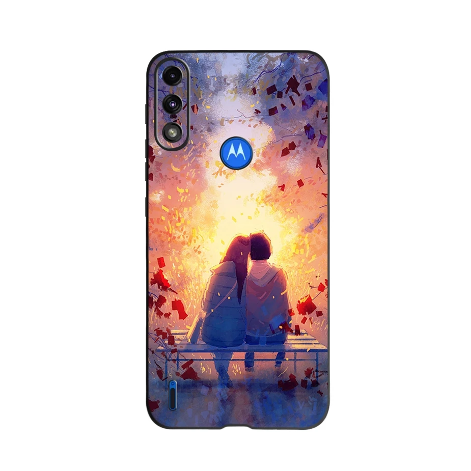 Durable Silicone Phone Back Cover - Soft TPU Protection for Motorola Moto E7 Series