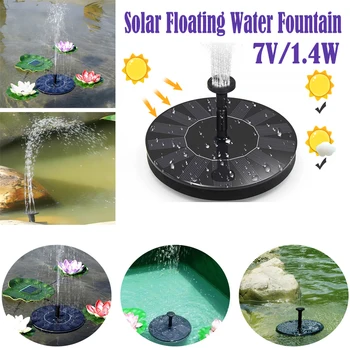 

Outdoor Solar Floating Fountain 7V/1.4W Solar Powered Fountain Birdbath Watering Pump Sprayers for Pool Pond Decorative Fountain