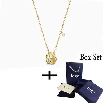 

2020 Fashion Jewelry SWA New SHINE URCHIN Pendant Sea Urchin Classic Charm Exquisite Crystal Gold Chain Women Luxury Jewelry Gif