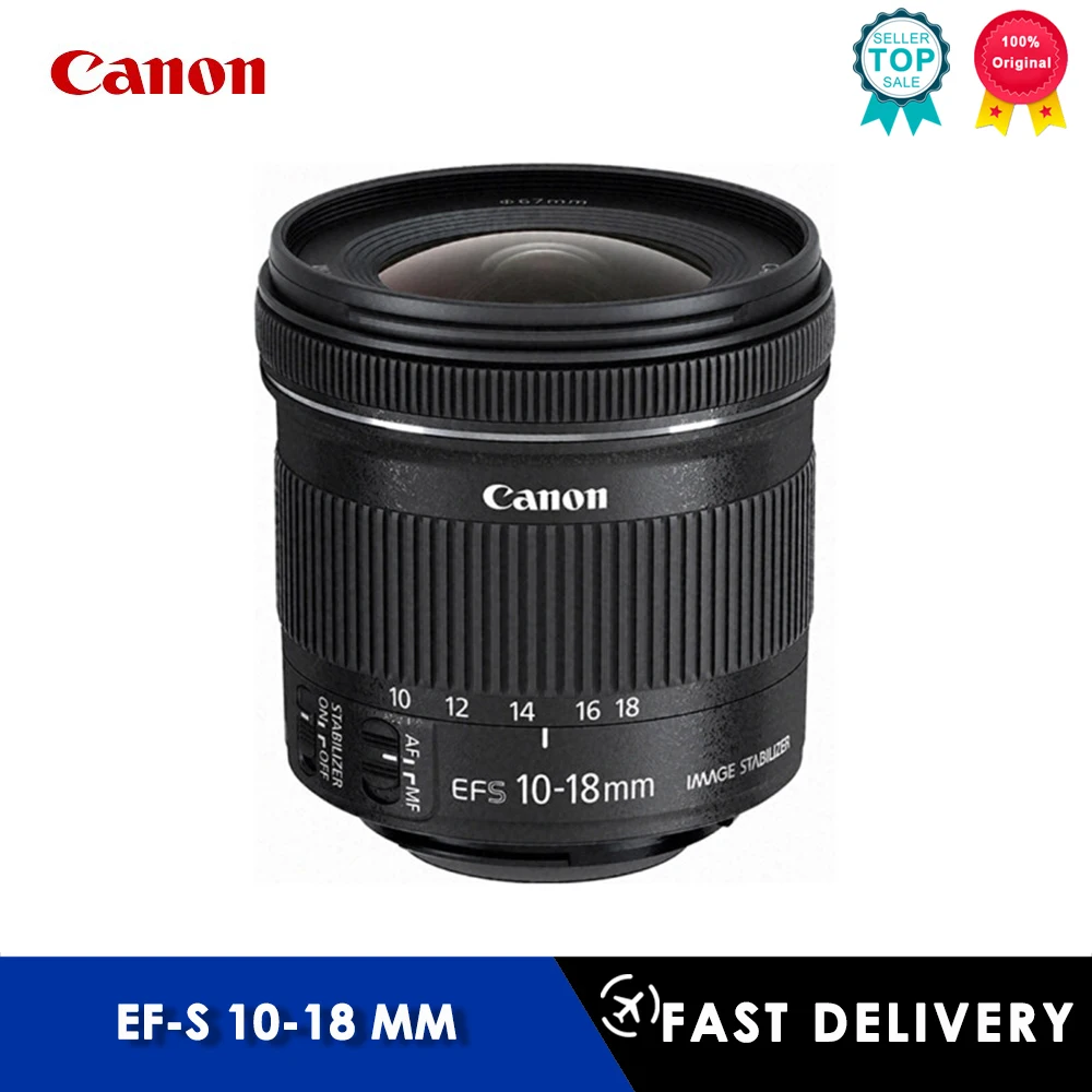 Объектив Canon 10-18 мм EF-S f/4 5-5 6 IS STM объектив для 600D 700D 750D 760D 60D 70D 80D 90D 77D 7D T3i T5i |
