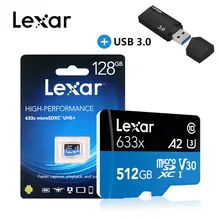 Lexar горячая Распродажа micro sd карта 633x UHS-I карты памяти 512GB высокоскоростная/качественная micro sd карта для смартфонов/камер