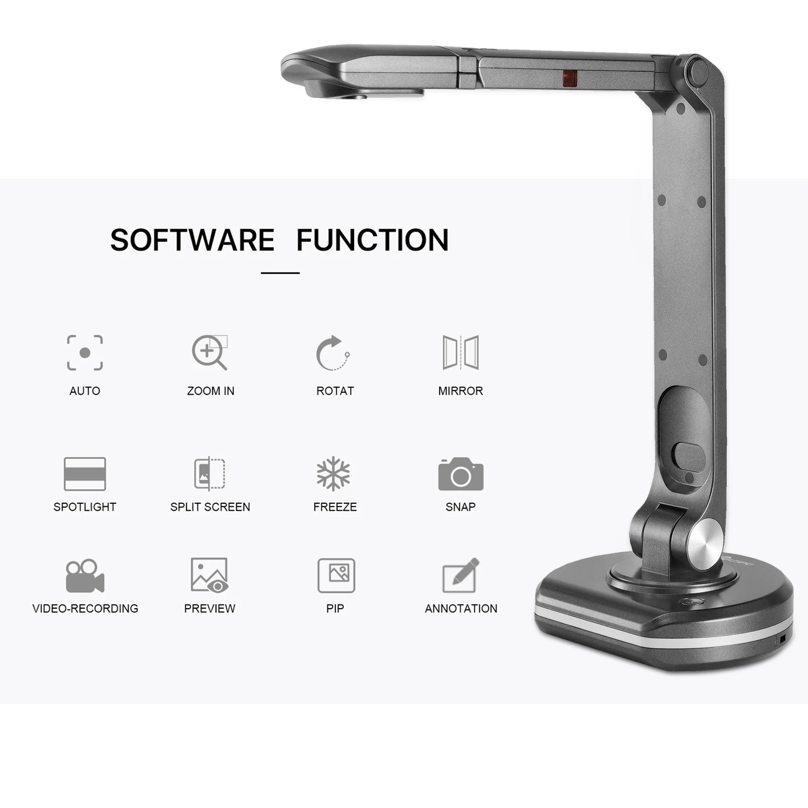 JOYUSING V500S USB 2-in-1 8MP Document Camera & Book Scanner Webcam Auto Focus A3 Scanning Size LED Light for Mac Windows document camera scanner