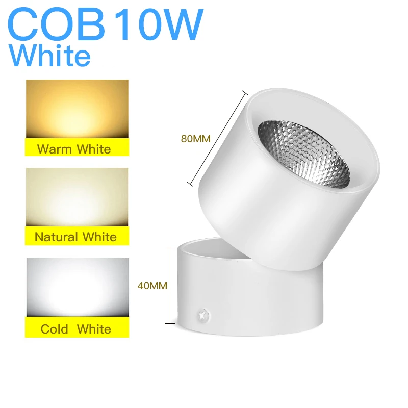 LED Downlight 5/10/15W Led Spot 220V Spotlight Ceiling Surface Mounted Down Light Lamp For Home Kitchen Shop Indoor Lighting ceiling light fixture Downlights