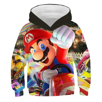 

Super Mario boy clothes Hoodies kids 3D Mario Sweatshirts Autumn Sportswear hoodies for teen girls Casual pullover Streetwear