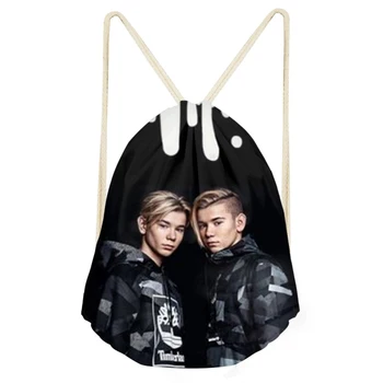 

ThiKin Marcus And Martinus Printing Drawstring Bag Children Backpacks for Teenager Boys Small Storage Bags Daily Backpack