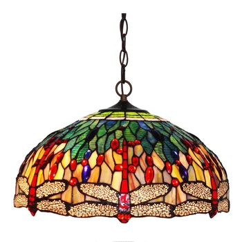 

Tiffany lamp selling 18-inch european-style tiffany dragonfly sitting room stained glass lamp restaurant bedroom chandeliers