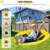 Babyjoy Outdoor 40" Nest Tree Swing Round Swing for Backyard Yellow/Navy  NP10047 2