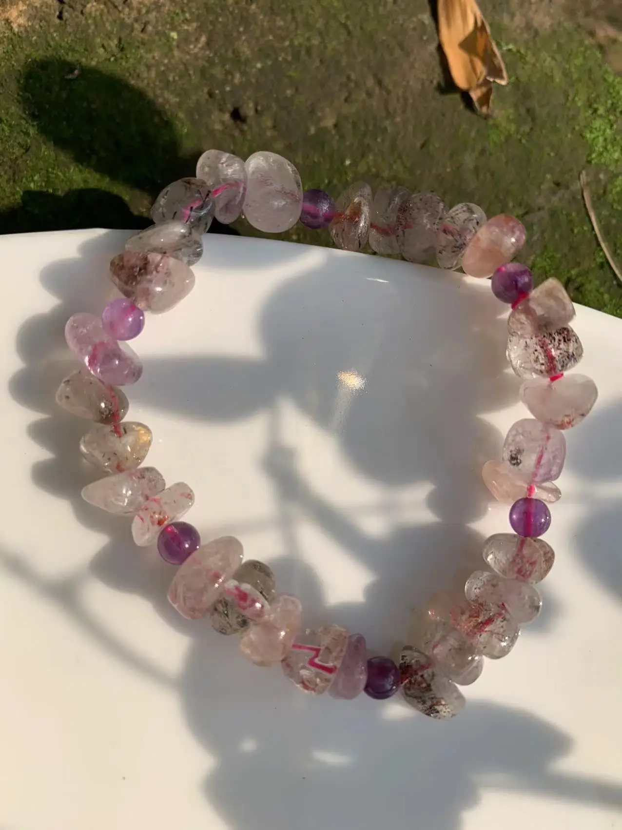 Genuine Natural Super Seven Bracelet Crystal Gift Woman Gemstone Super 7 Semi Precious Stone Jewelry