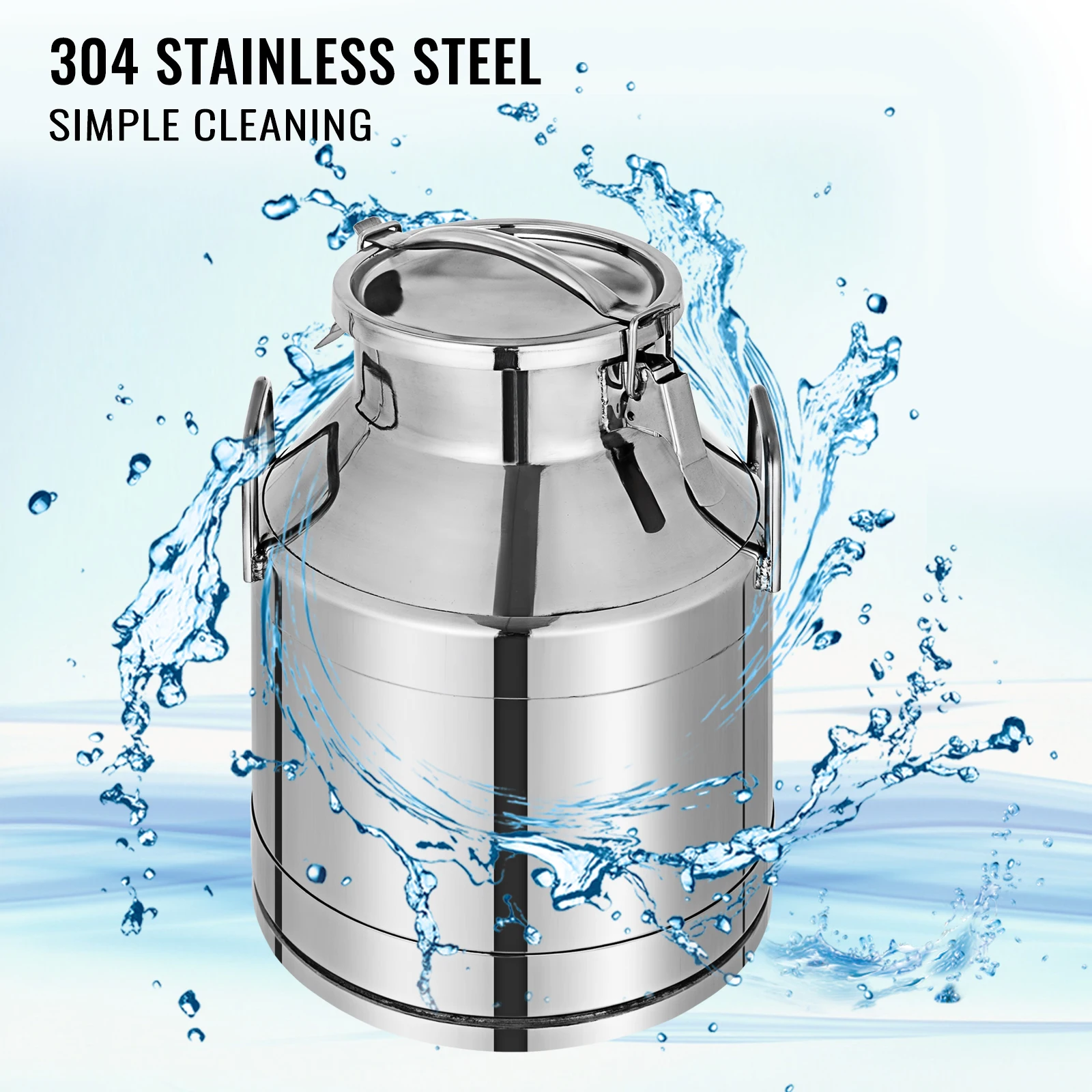 Vevor 10L 20L 50L Milk Jug Pail Can SStainless Steel Cow Milk Bucket for Oil Wine Water Soup and Oatmeal Storage Transportation 3