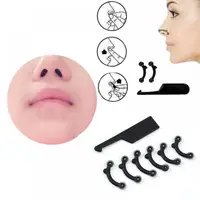 6pcs/set Nose Clip Corrector Massage Tool Nose Up Lifting Shaping Clip Clipper Shaper Bridge Straightening Women Girl Nose Massa 2