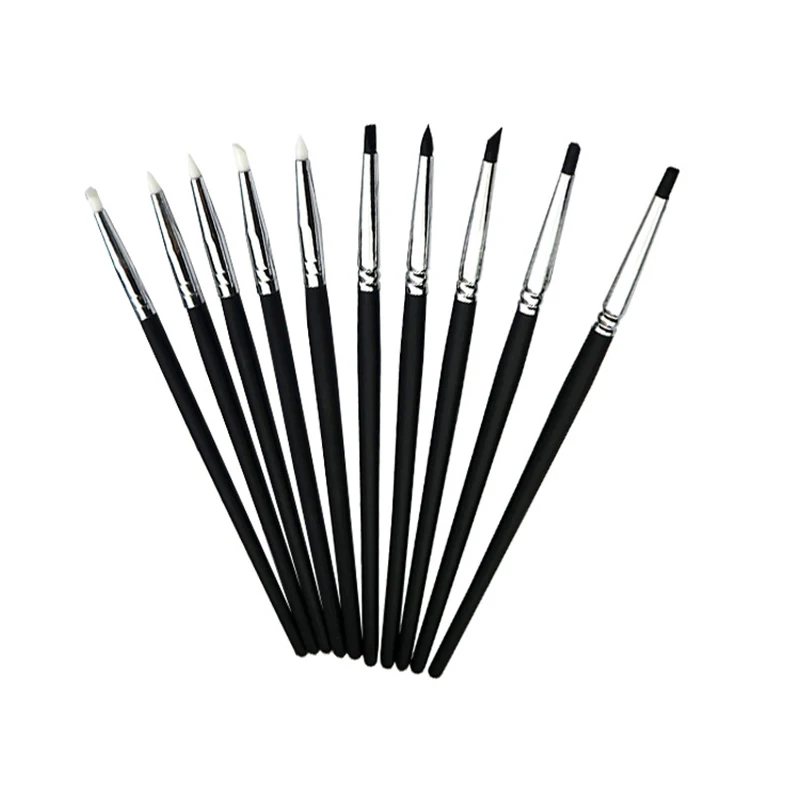 5pcs Dental Resin Brush Pens Silicone Brush Pens dental products For Adhesive Composite Resin Cement Porcelain Teeth Tooth Tool