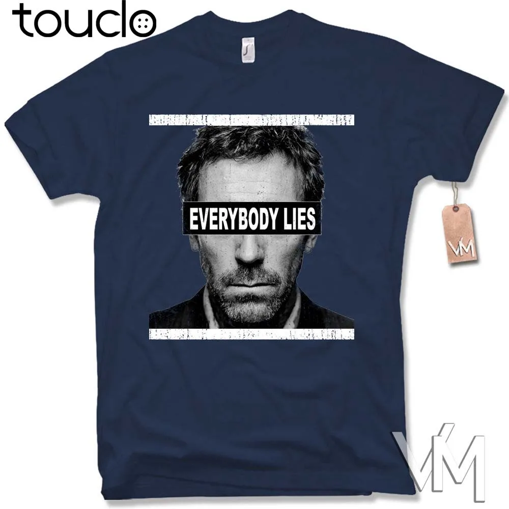 Модная футболка с надписью All LIES Dr House CULTISSIME Fun Dr. Series gr|tee shirt|fashion t-shirtdr house |
