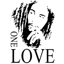 Bob Marley ONE LOVE виниловый художественный настенный стикер наклейка