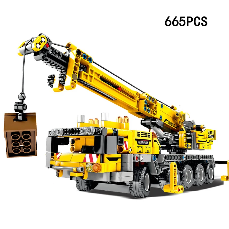 Совместимость с legoed Technic Drill Car dozer compactor pushdozer mobike crane Mine truck Engineering строительные