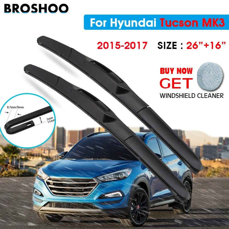 CarWiperBladeForHyundaiTucsonMK3261620152017AutoWindscreen