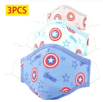 

3Pcs Marvel Children's Face party Maks Marvel Sponge Anti-Dust Protective Maks for Boys Girls 3-12Y