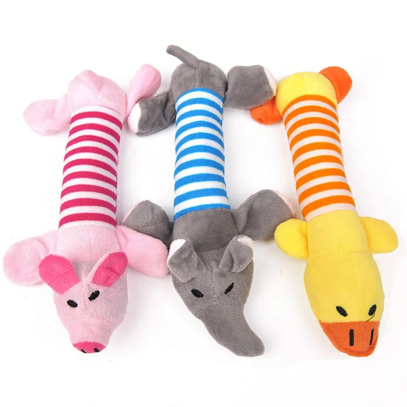 Juguetes para perro con sonido para morder, 1 unidad, perro, gato, Polar, mascotas, peluches divertidos, elefante, pato, cerdo, apto para todas las mascotas