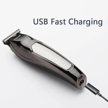 

Nikai Gradient LCD Digital Display USB Recharge Hair Clipper Retro Electric Clipper Hair Salon Strong Electric Haircut Tools