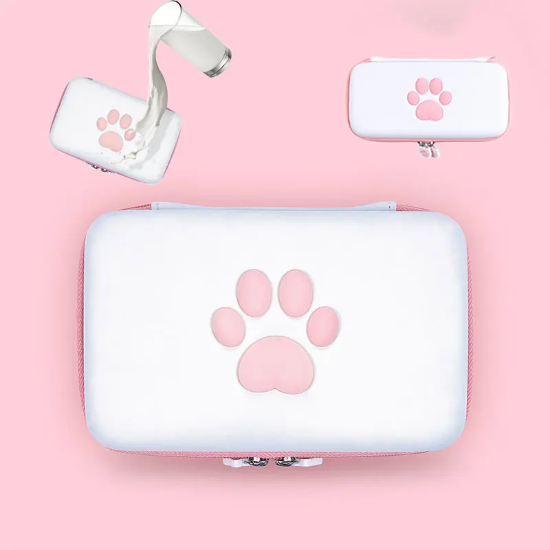 Online Para Nintendo Switch Case Bag Portable Cat clamp Case EVA bolsa de viaje impermeable Nintend Switch Mini Lite accesorios para consola de juegos