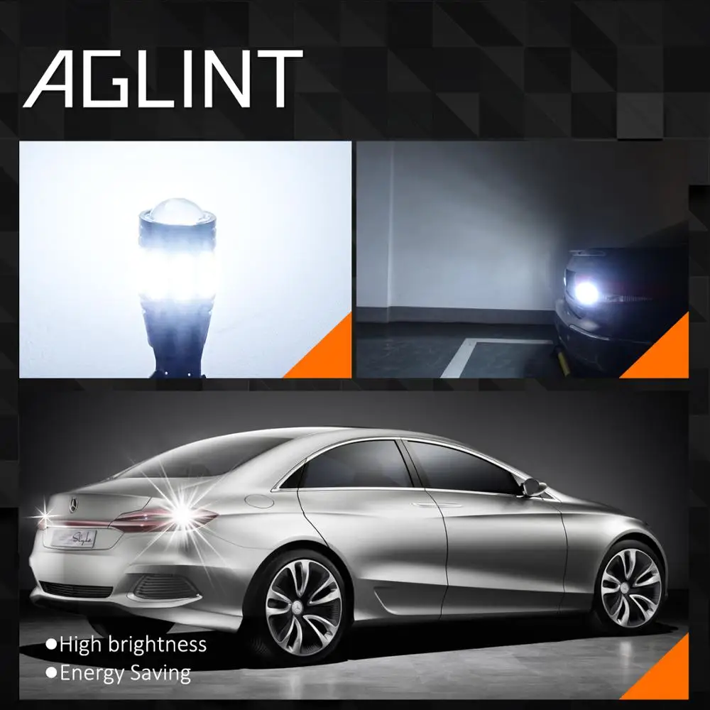 AGLINT 2 шт. светодиодный автомобильные лампы 921 912 T15 T16 W16W резервный CANBUS безошибочный