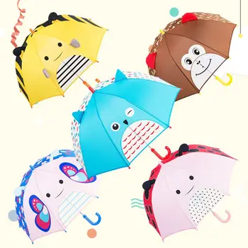 

Children Cartoon Umbrella Bee Butterfly Shape Princess Long Handle Umbrellas