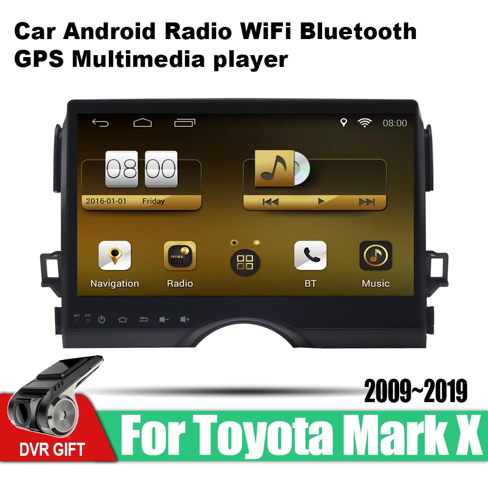 Автомобильный мультимедийный плеер с GPS Android для Toyota Mark X 2009 ~ 2019 автомобильная