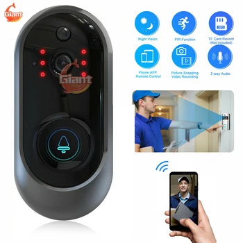 

WiFi Wireless Bell Smart Doorbell Video Phone Door Bell Visual Intercom Homesecurity HD Camera Wireless Call for Home Hotel