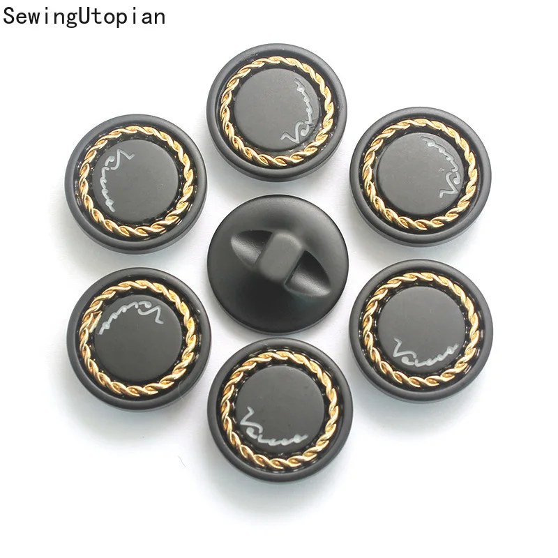 10PCS 18-25MM Black Round Shark Buttons Sewing Tools Decorative Button Garment Accessories for Baby Clothes Craft | Дом и сад