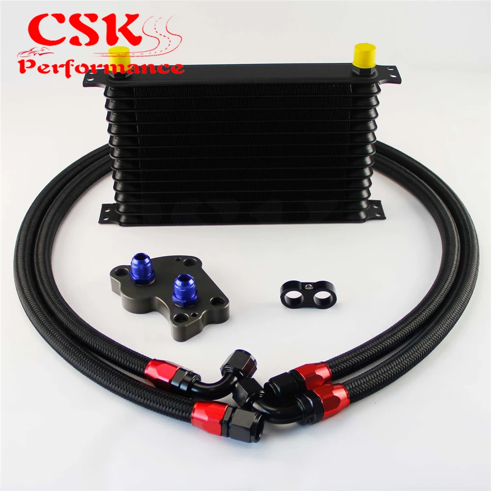 #^Special Price 13 Row 262mm AN10 Trust Oil Cooler Kit Fits For BMW Mini Cooper R53 Supercharger Black/Blue/Gold