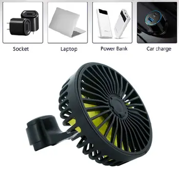 

2020 New Car Back Rear Seat Headrest 3 Speed USB Fan Air Cooling Fan for SUV Truck Auto