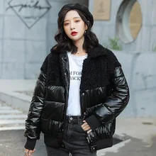 Новинка зимы, корейский стиль, яркое пуховое хлопковое пуховое пальто ke li rong, женская одежда с хлопковой подкладкой 88236