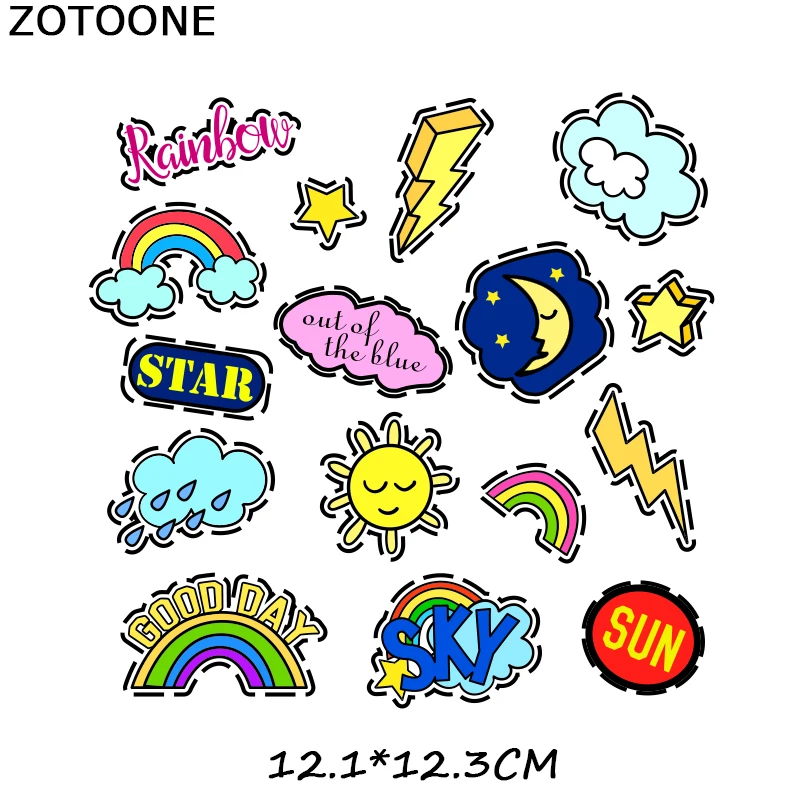 ZT1282 ZOTOONE, Мультяшные наклейки на автомобиль, планета, животное, нашивка, железо, на переводе, для одежды, футболки, передача тепла, аксессуары для самостоятельной сборки, Аппликации F1 - Цвет: ZT1282