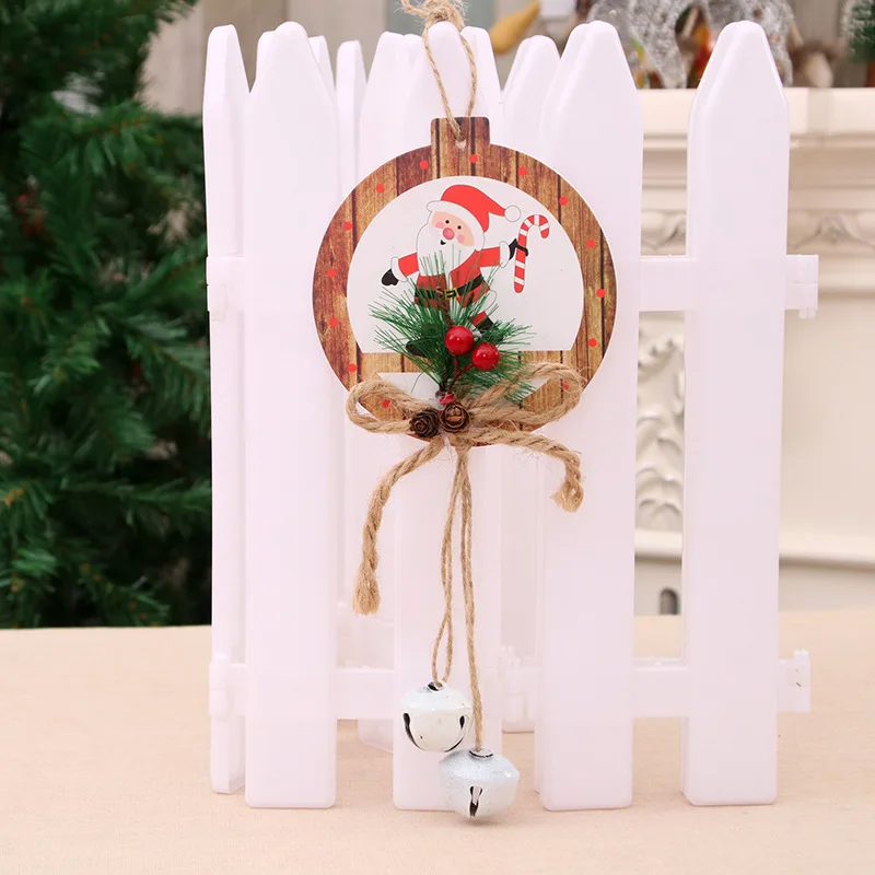 Рождественские украшения Рождество подвеска-колокольчик год деревянный дом новогодняя елка со звездой дверь орнамент Noel Navidad Декор для дома - Цвет: ball