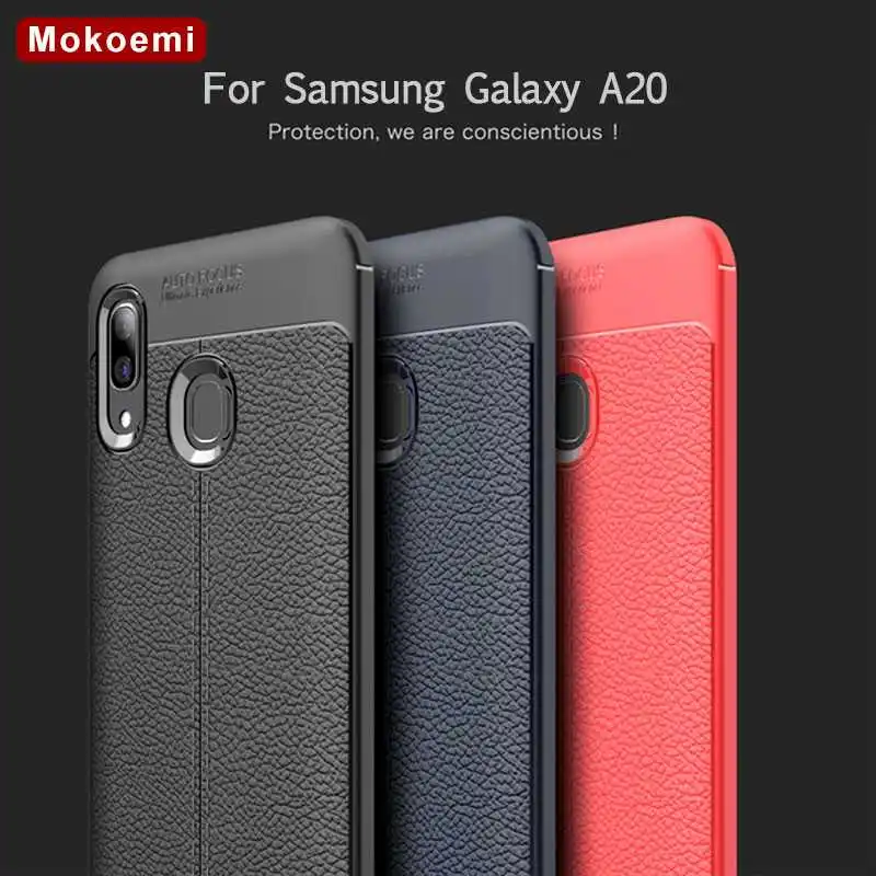 

Mokoemi Lichee Pattern Shock Proof Soft 6.4"For Samsung Galaxy A20 Case For Samsung Galaxy A20 Cell Phone Case Cover