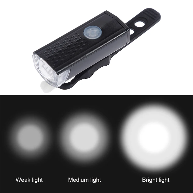 Rechargeable Bike Light 300 Lumen 3 Modes Bike Headlight 6000K Bicycle Light USB rechargeable waterproof Headlight tail light