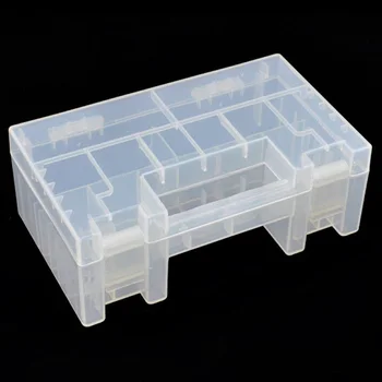 

Container Storage Box Hard Plastic Practical Anti Impact Clear Inner Compartment Holder Battery Case Organizer Portable AA AAA