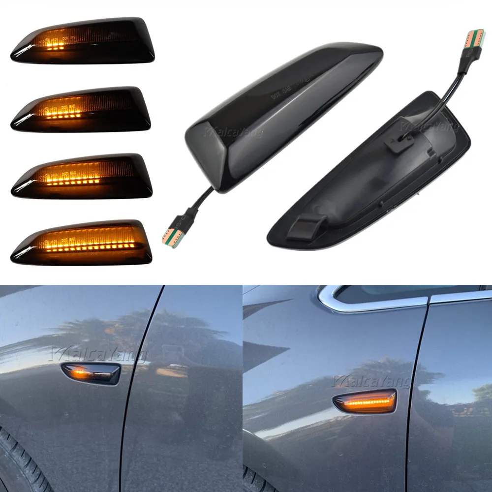 

Dynamic Sequential Side Marker Light Flowing LED Turn Signal Indicator For Opel Crossland Grandland X Insignia B 2017 2018 2019