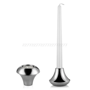 

2 in 1 Mushroom Shape Candle Holder Stainless Steel Candlestick Stand Romantic J02 20 Dropship