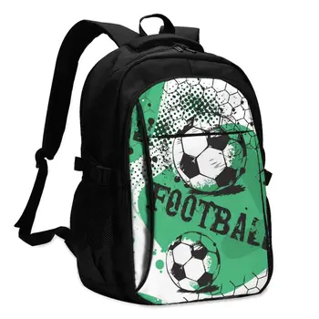 

Backpack 2020 Women Abstract Football Grunge Urban Pattern Back to School