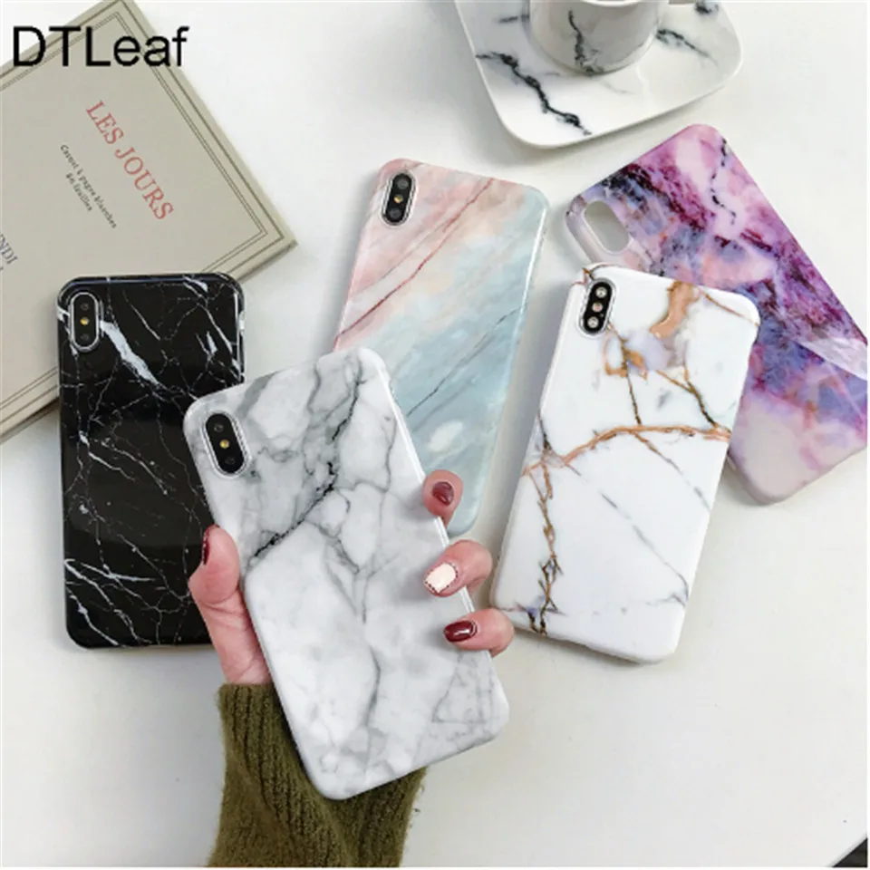 Мягкий ТПУ мраморный чехол для Coque iphone 7 XS MAX задняя крышка 6 6S 8 Plus X XR