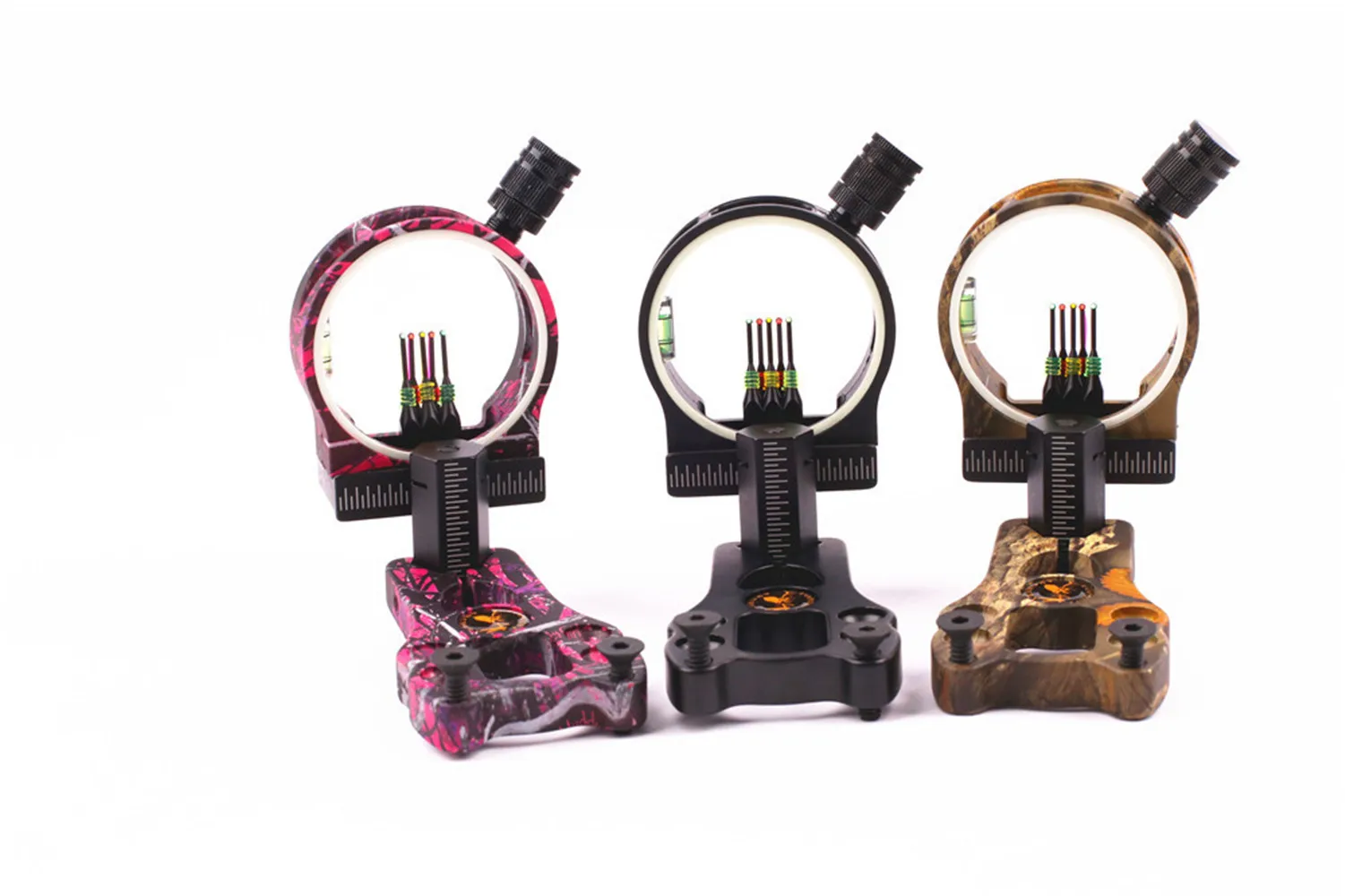 Preise Gute qualität Jagd Einstellbare Verbindung Bogen Anblick 5 Pin mit Licht Optic Bogenschießen TP1550