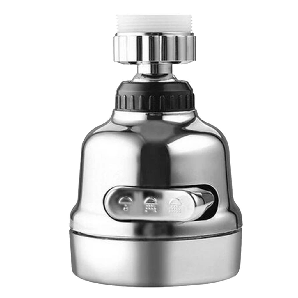 360° Swivel Faucet Tap Aerator Diffuser Nozzle Faucet Splash-Proof Filter 3 Gear Faucet Sprayer Head