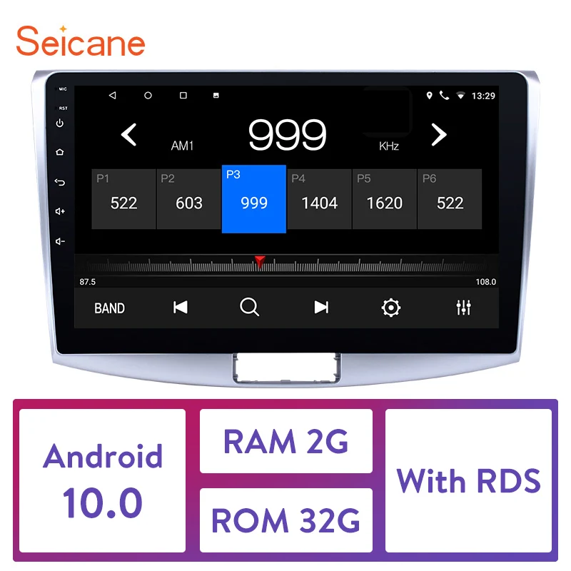 Проигрыватель Seicane 10 0 дюйма автомобильный радиоприемник с навигацией GPS для 2012 2013
